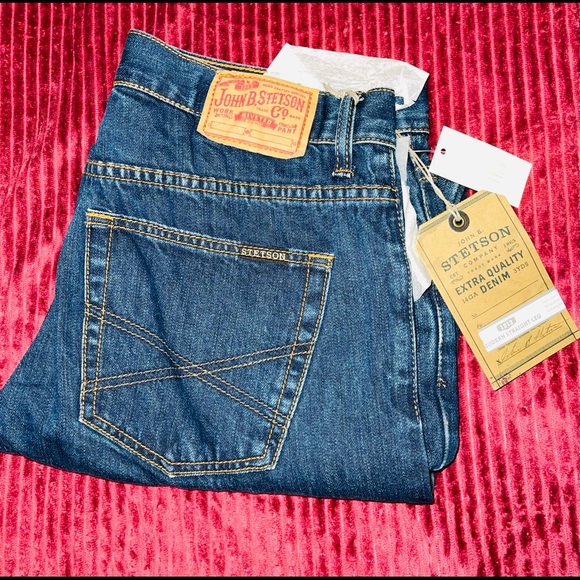 John B Stetson Jeans Men's Size 32/32 NEW Straight Leg - Picture 9 of 12